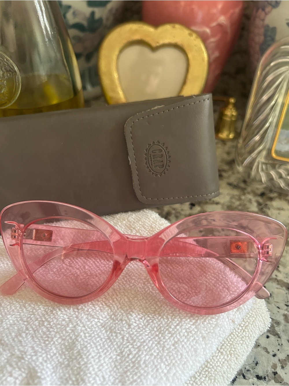 Pink Transparent Cat Eye Sunglasses from CRAP eyewear  -  Women Accessories